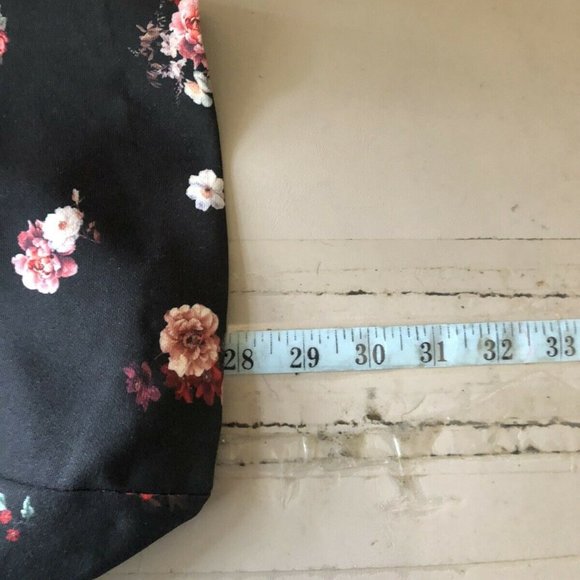 GIANNI BINI‎ RUCHED SIDE SLIT LINED FLORAL SKIRT XS - Picture 7 of 13